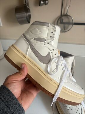 Nike WMNS Air Jordan 1 High SE Elevate College Grey DZ3744-100 Women's Size 9